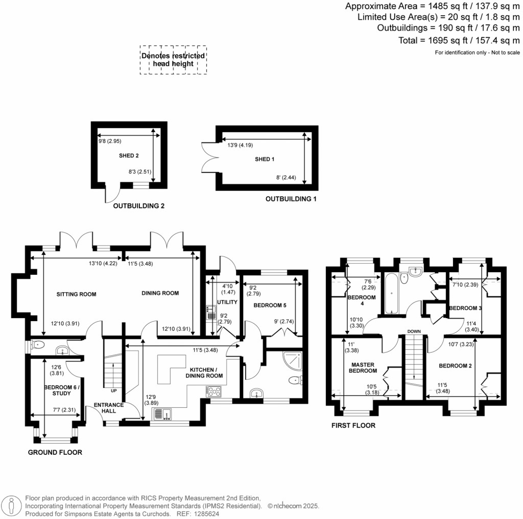 Floorplans For 204 Glaziers Lane, Normandy, Guildford, GU3