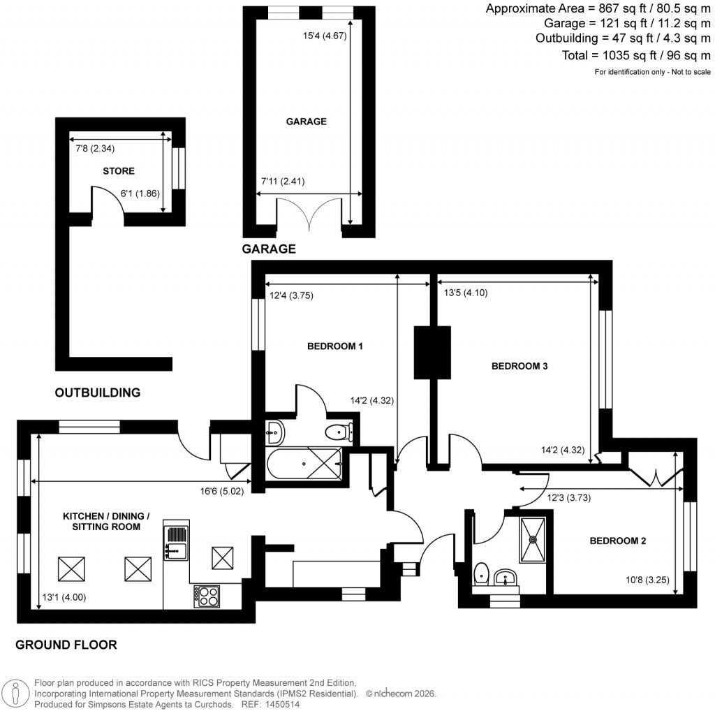 Floorplans For Barton Road, Bramley, Surrey