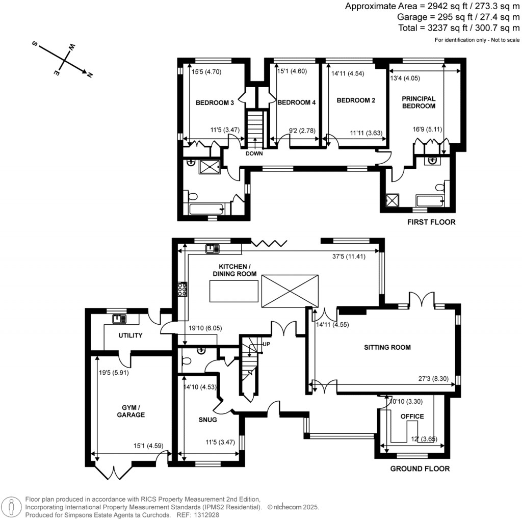 Floorplans For High Park Avenue, East Horsley, Surrey