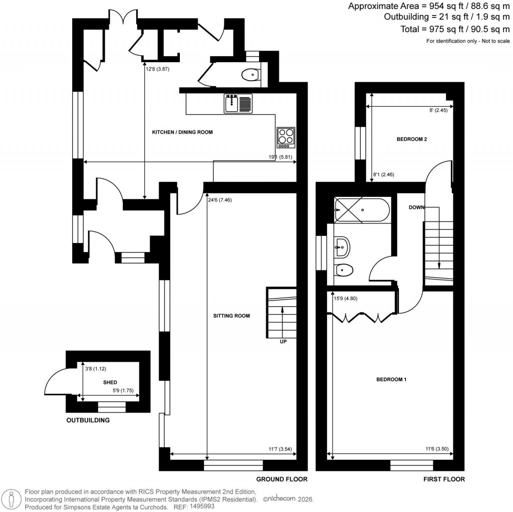Floorplans For Barnett Lane, Wonersh, Surrey