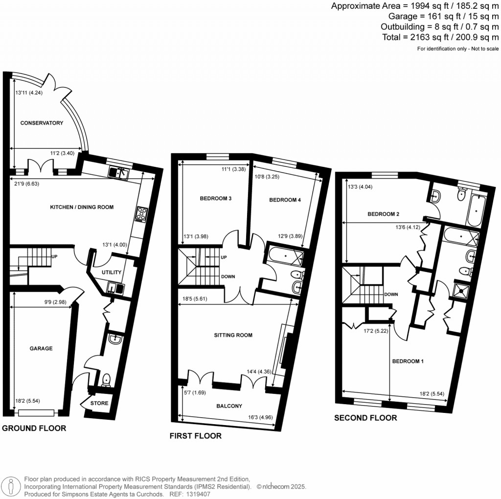 Floorplans For Newlands Crescent, Guildford, Surrey