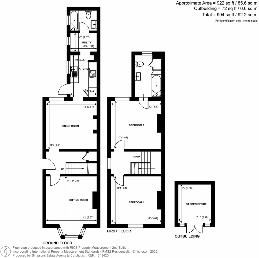 Floorplans For Nightingale Road, Guildford, Surrey
