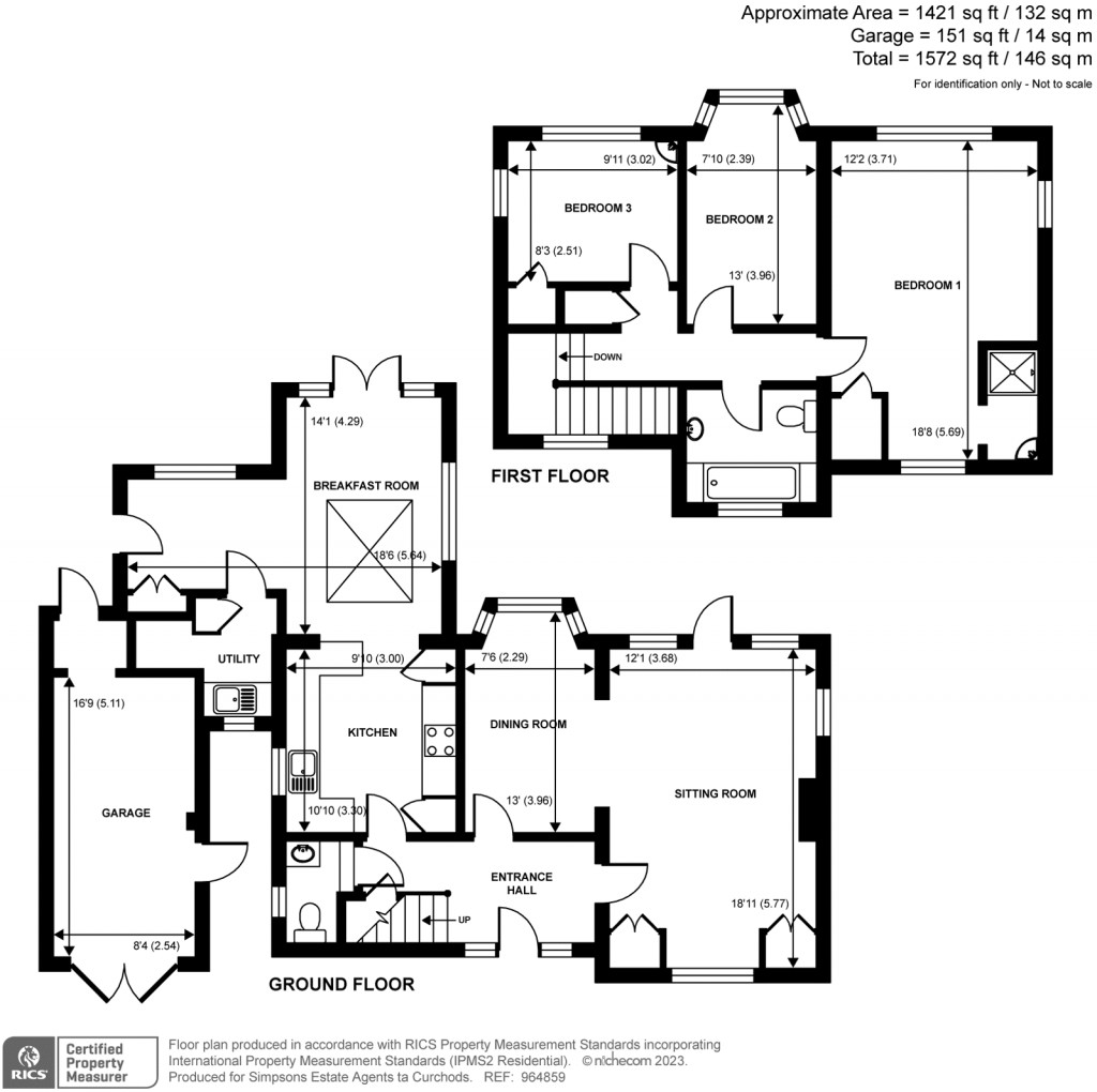 Floorplans For Horseshoe Lane East, Merrow, GU1