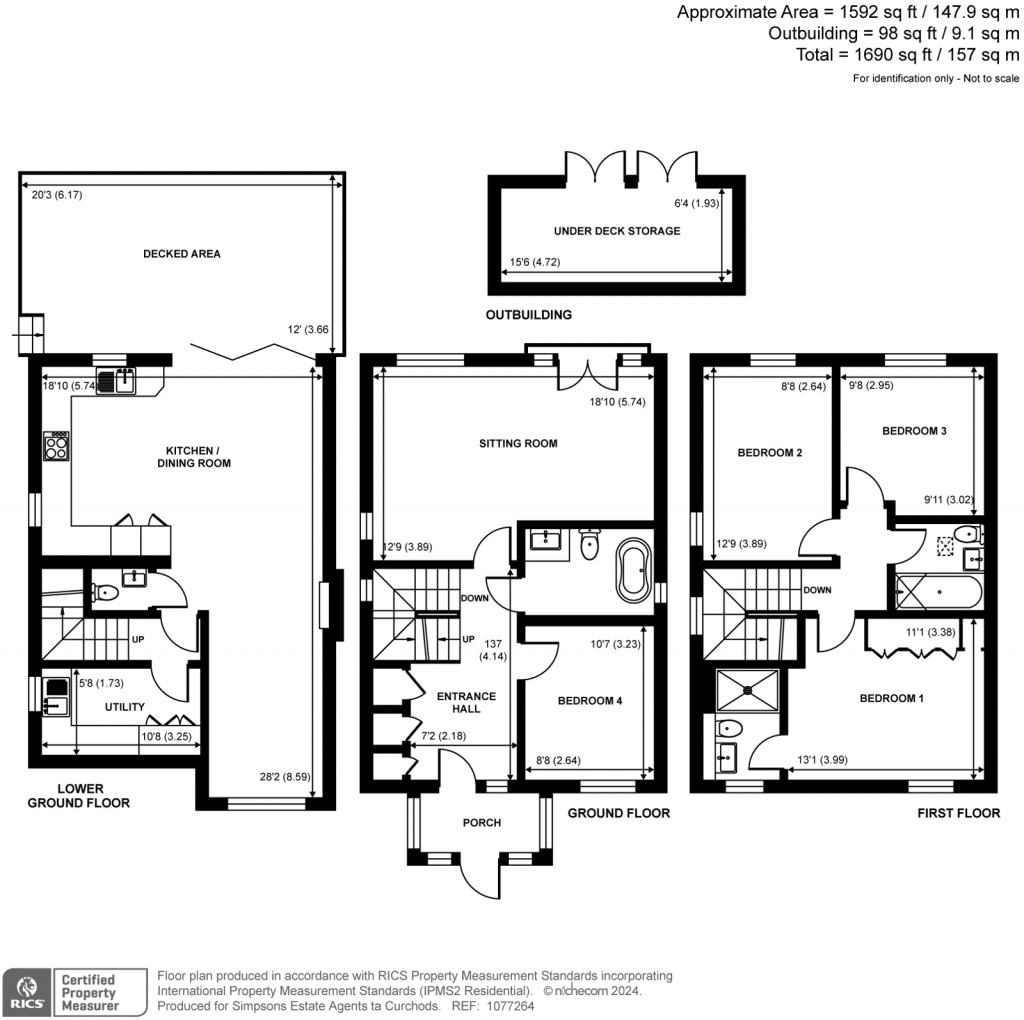Floorplans For High View Road, Onslow Village, Guildford, GU2