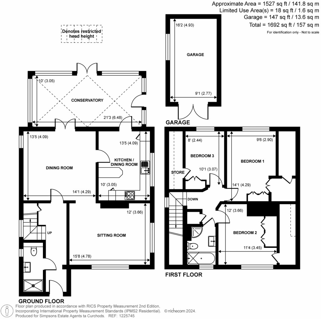 Floorplans For Linersh Wood, Bramley, GU5