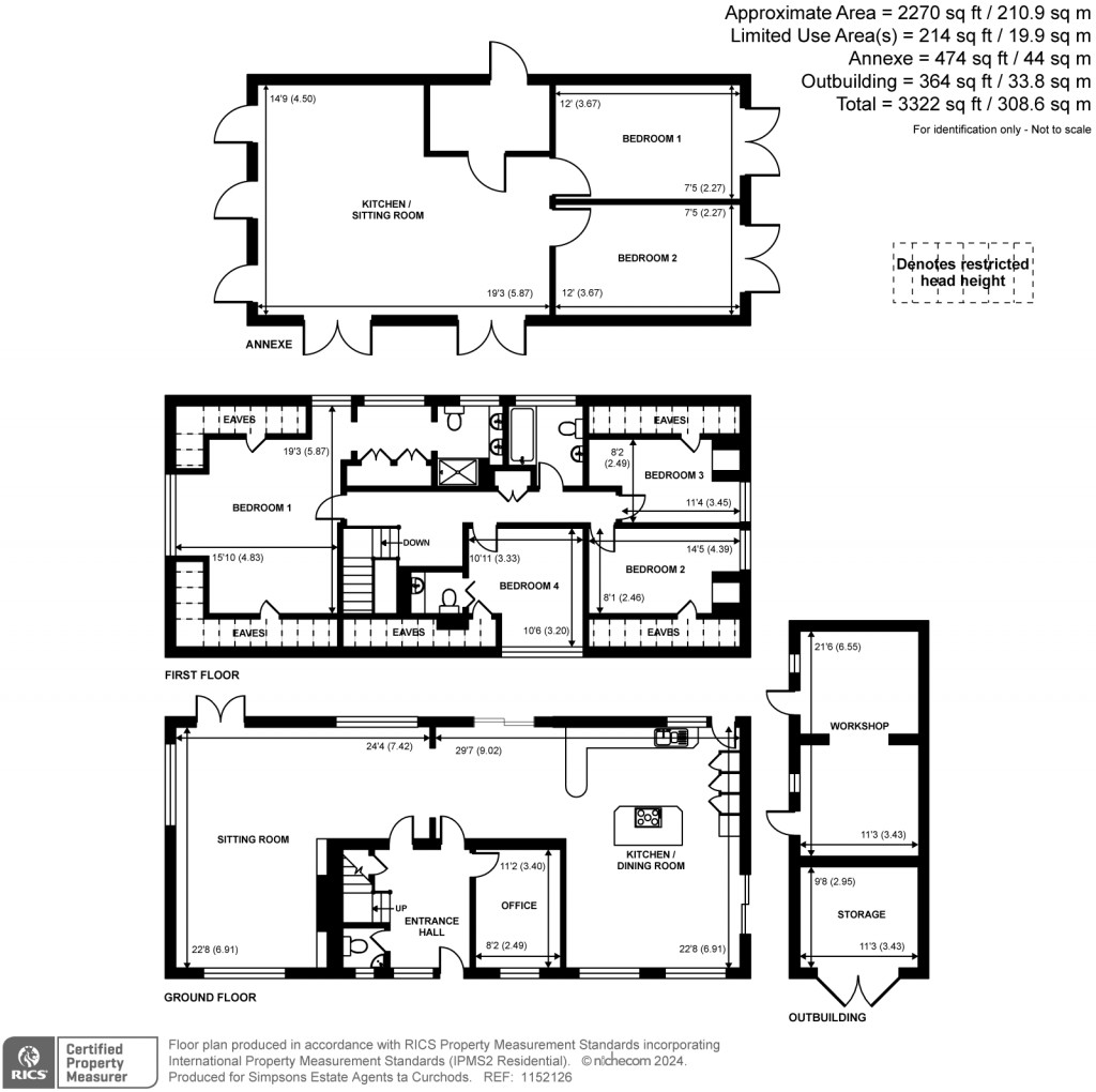 Floorplans For Hunts Hill Road, Normandy, Guildford, Surrey