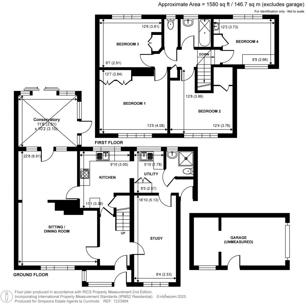 Floorplans For Marlyns Drive, Guildford, GU4