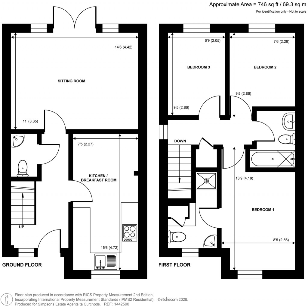 Floorplans For Downing Avenue, Guildford, Surrey