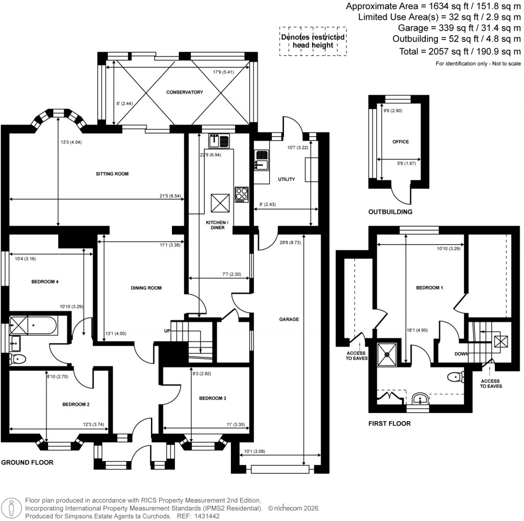 Floorplans For Beech Lane, Normandy, Surrey