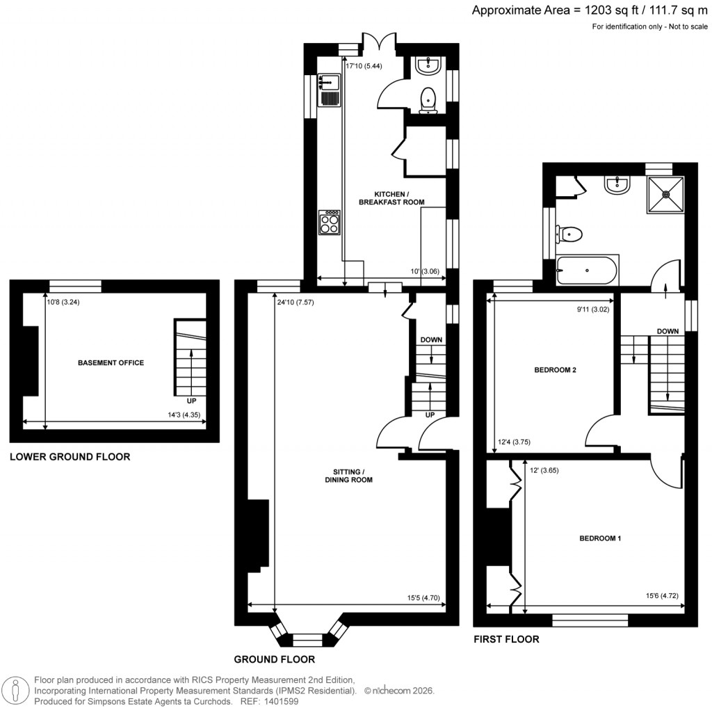 Floorplans For Birtley Road, Bramley, Surrey