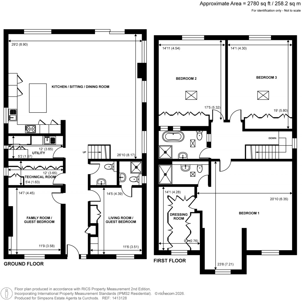 Floorplans For Glaziers Lane, Normandy, Surrey