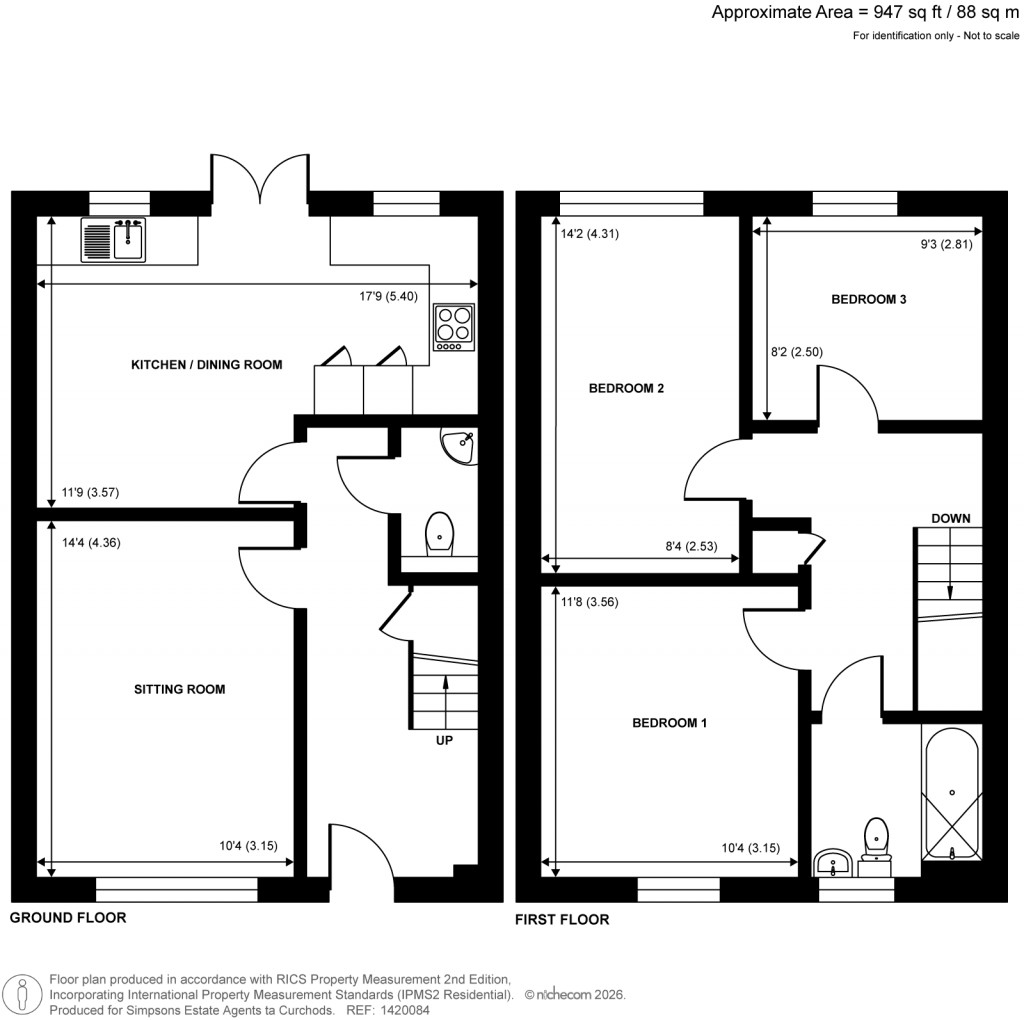 Floorplans For Rivett Drake Close, Guildford, Surrey