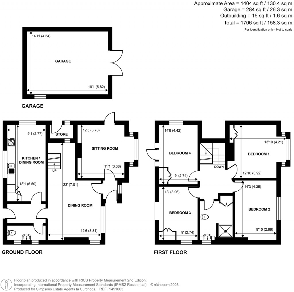 Floorplans For Chinthurst Lane, Bramley, Surrey