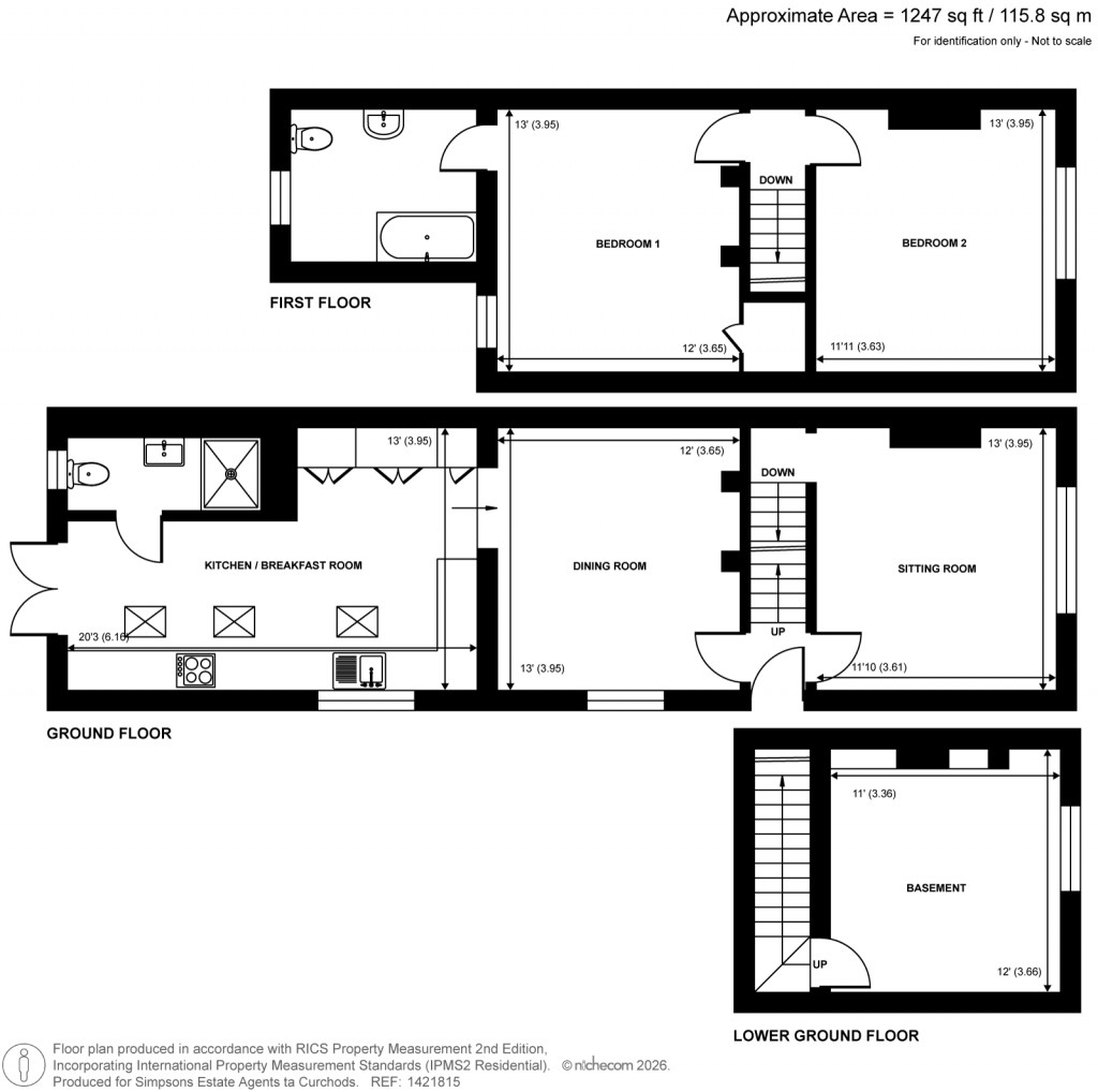 Floorplans For Millmead Terrace, Guildford, Surrey
