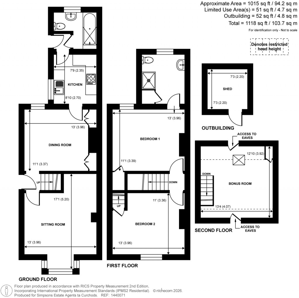 Floorplans For Rickford, Worplesdon, Surrey
