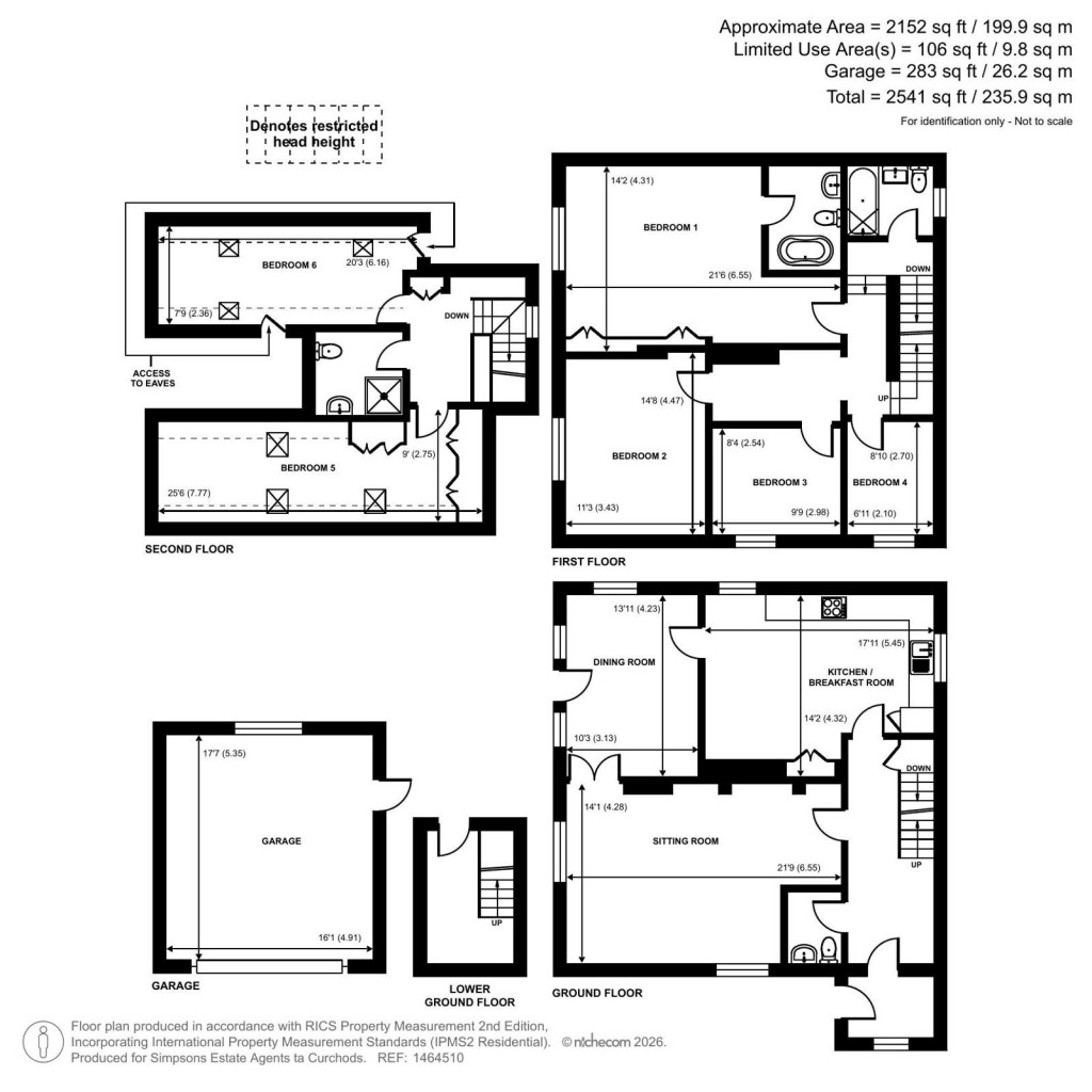 Floorplans For Horseshoe Lane West, Guildford, Surrey