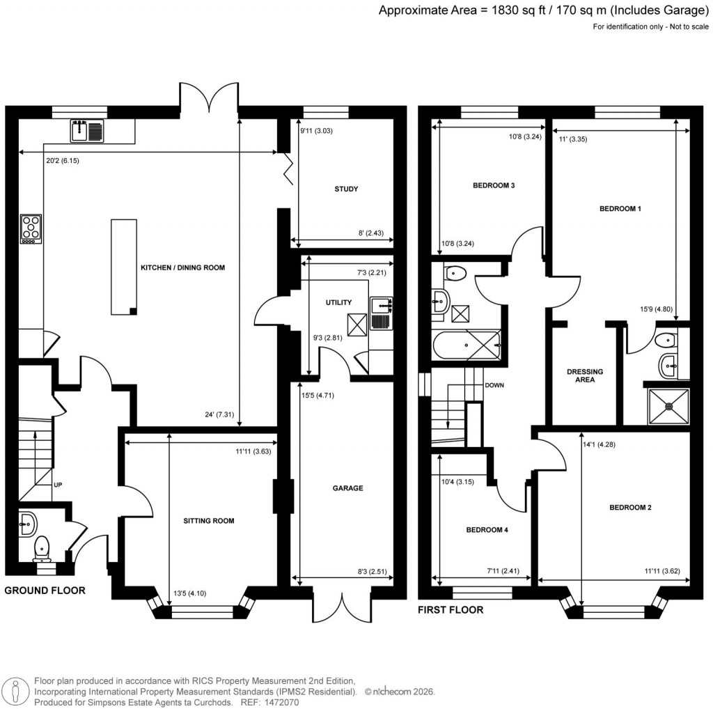 Floorplans For Holford Road, Guildford, Surrey