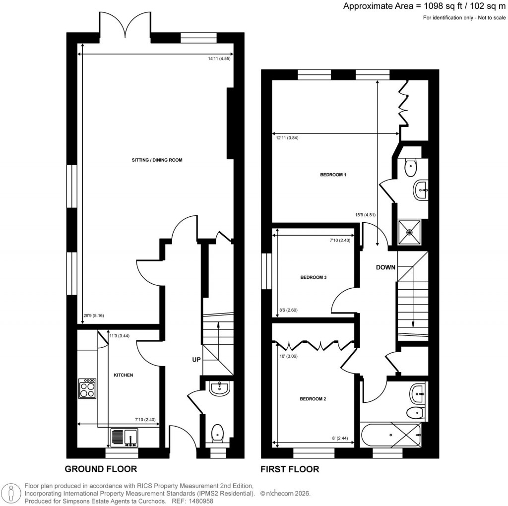 Floorplans For Elmdon Place, Guildford, Surrey