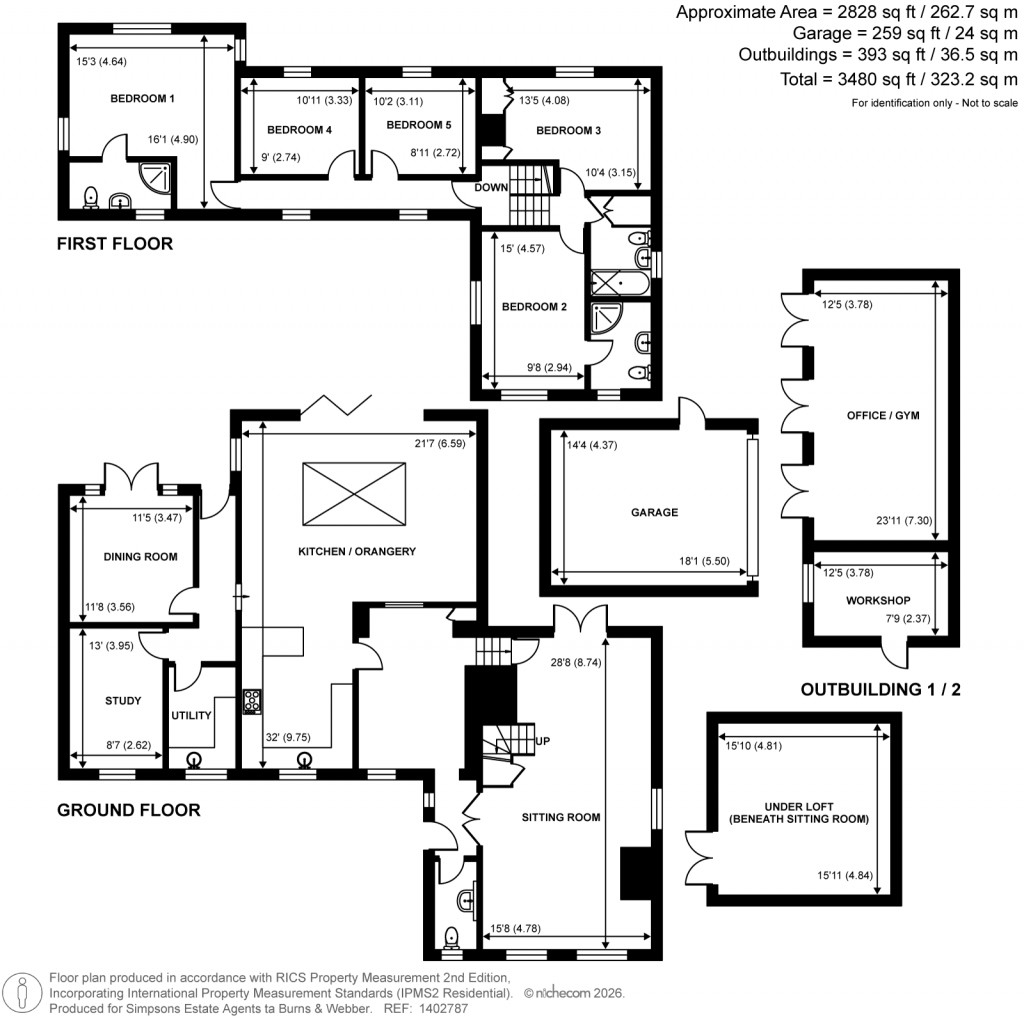 Floorplans For Upper Bourne Lane, Farnham, Surrey