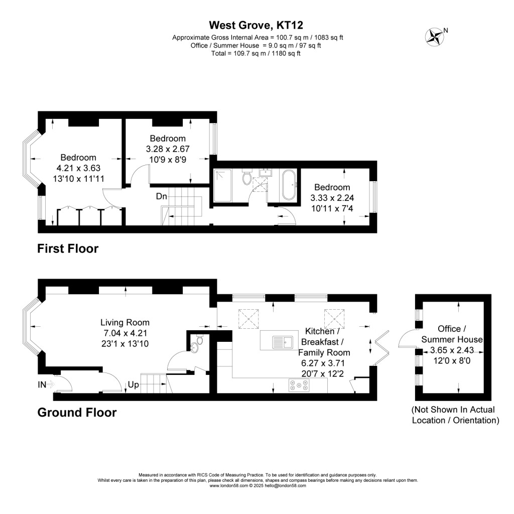 Floorplans For West Grove, Walton-On-Thames, Surrey
