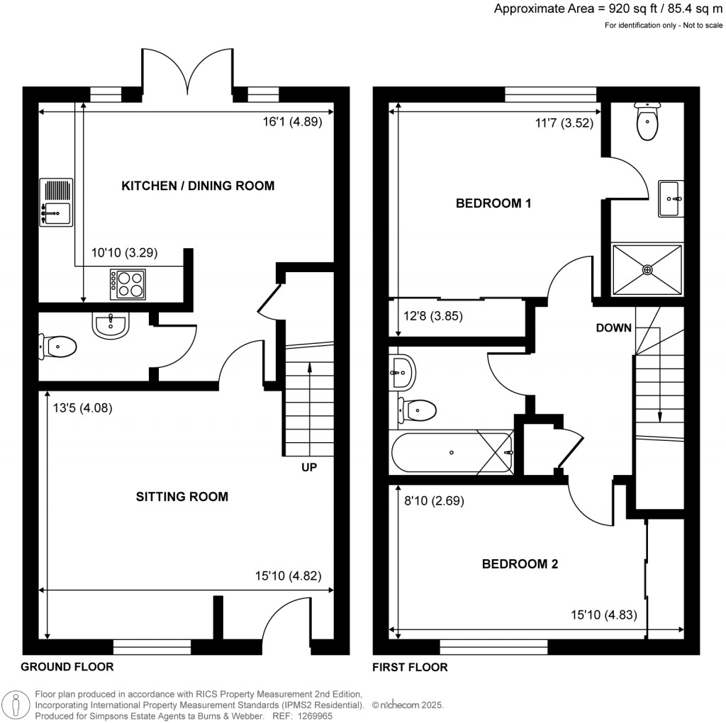 Floorplans For Padfoot Road, Godalming, GU7