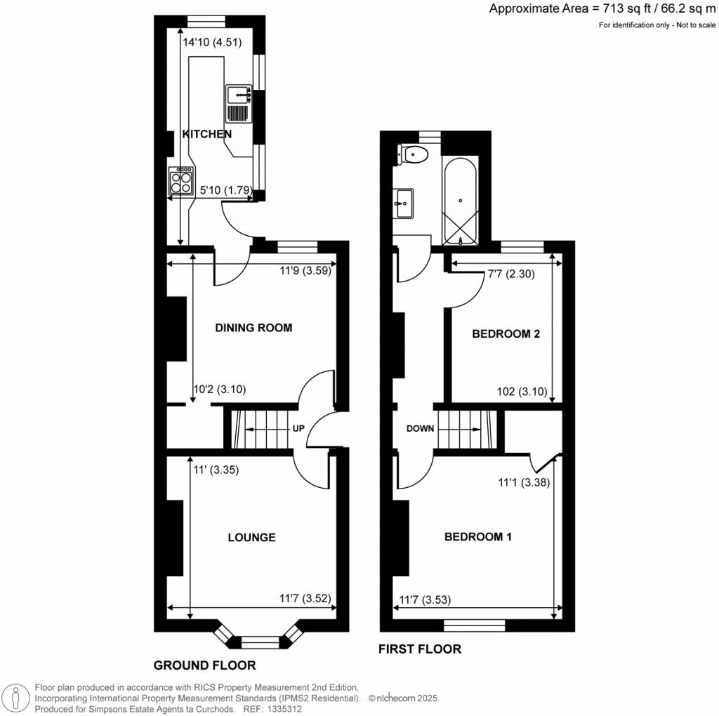 Floorplans For Ongar Road, Addlestone, Surrey