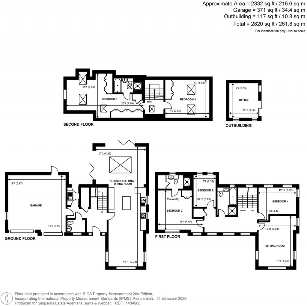 Floorplans For Sycamore Avenue, Godalming, Surrey