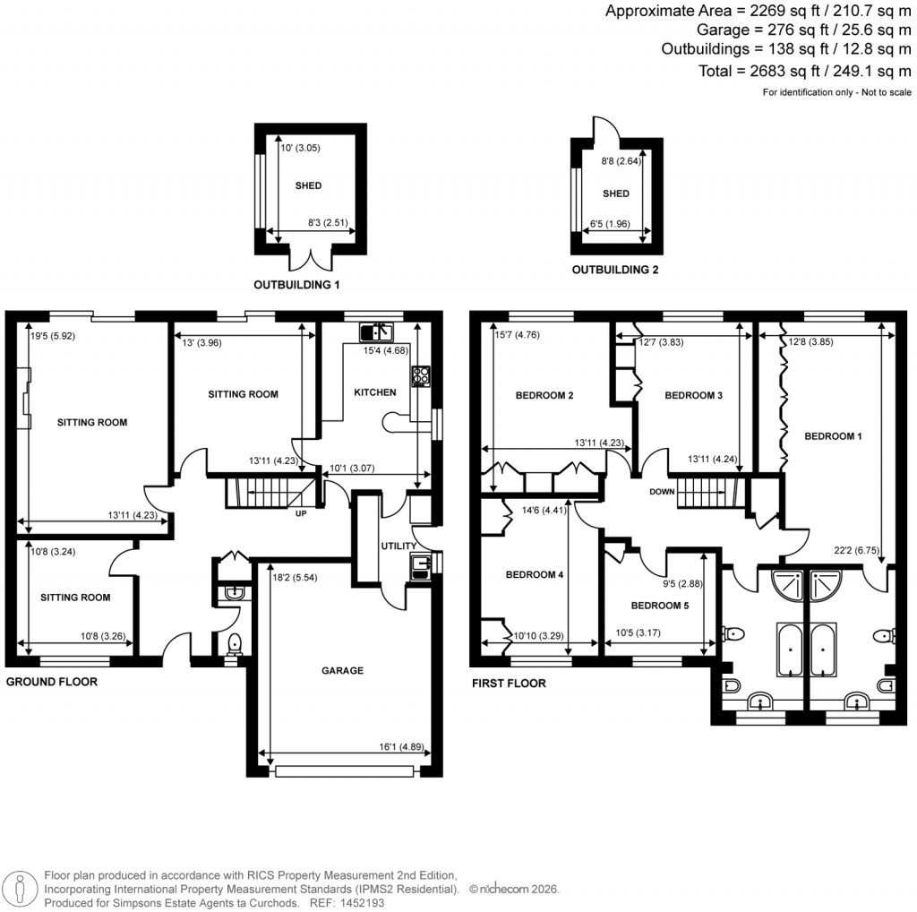 Floorplans For Blackwood Close, West Byfleet, Surrey