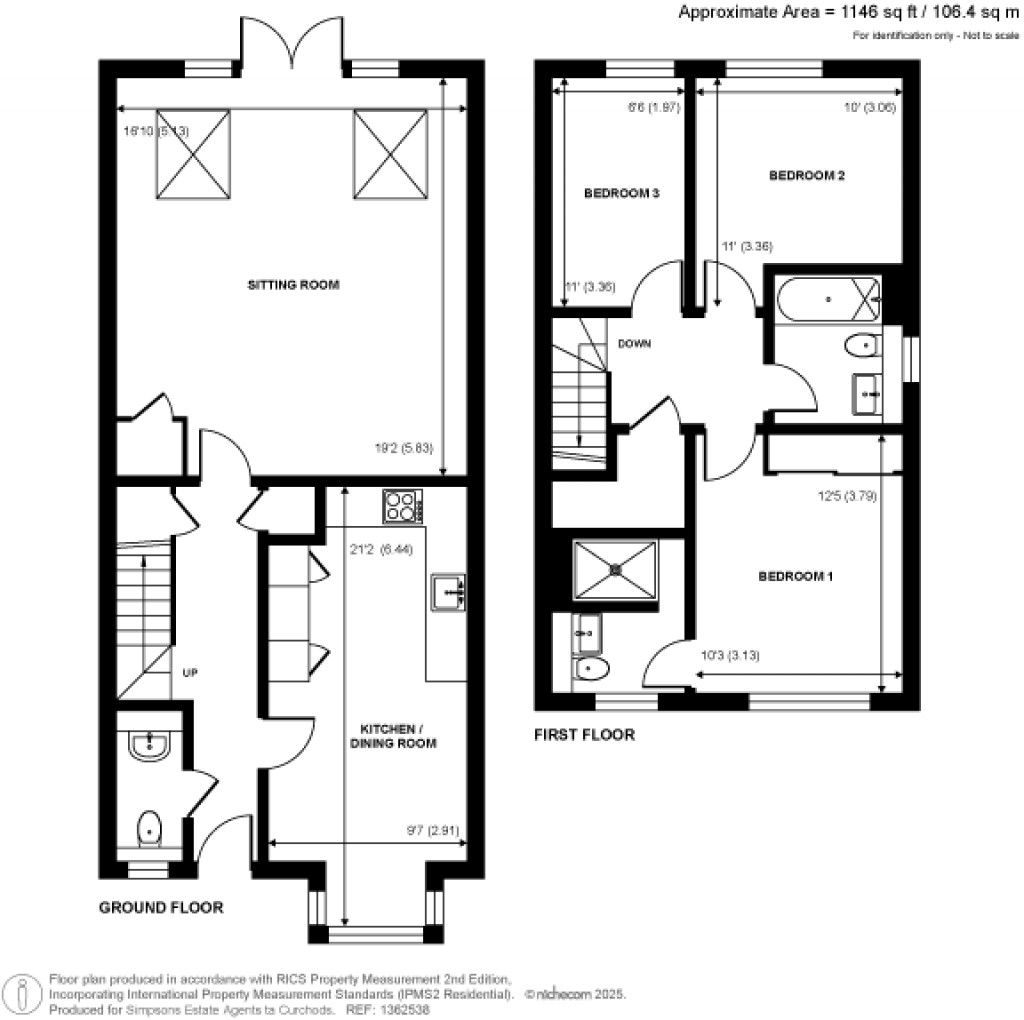 Floorplans For Clarence Mews, Leatherhead, Surrey