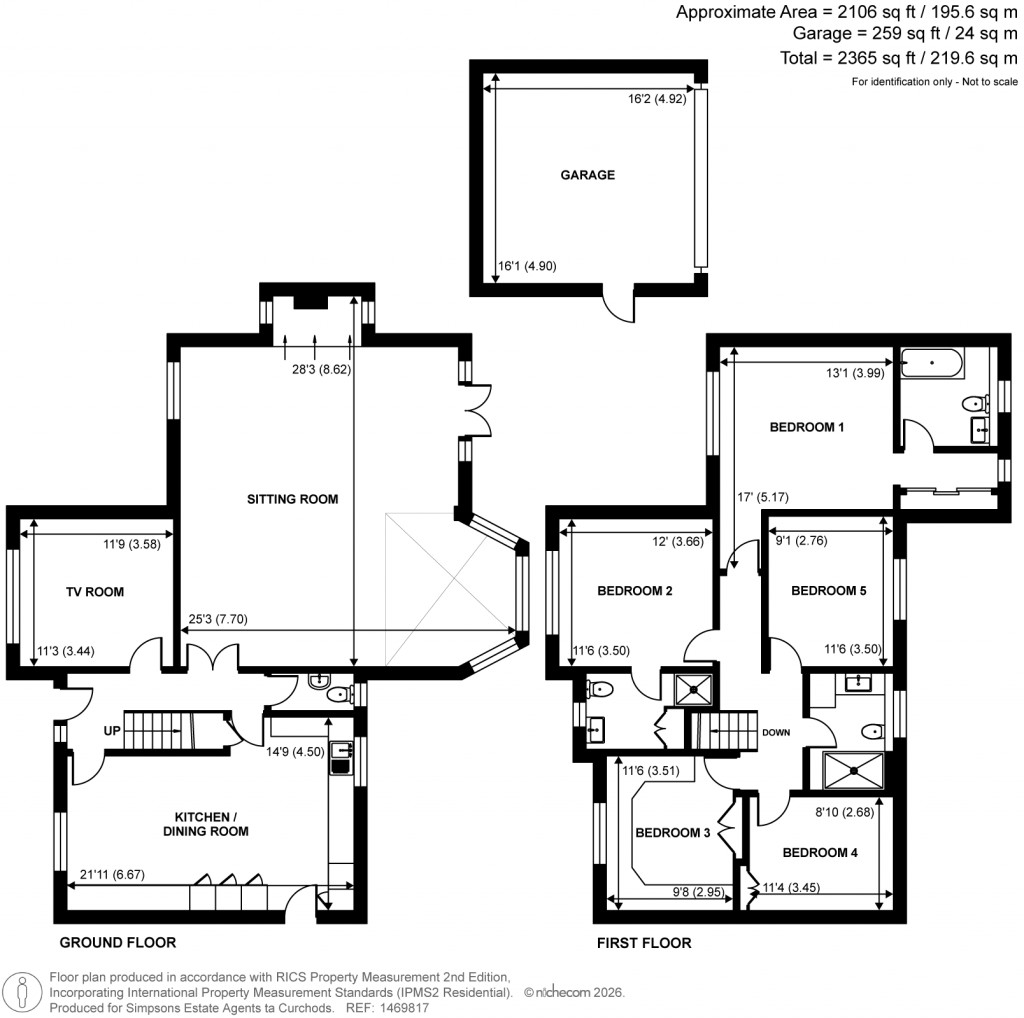 Floorplans For Fetcham, Leatherhead, Surrey