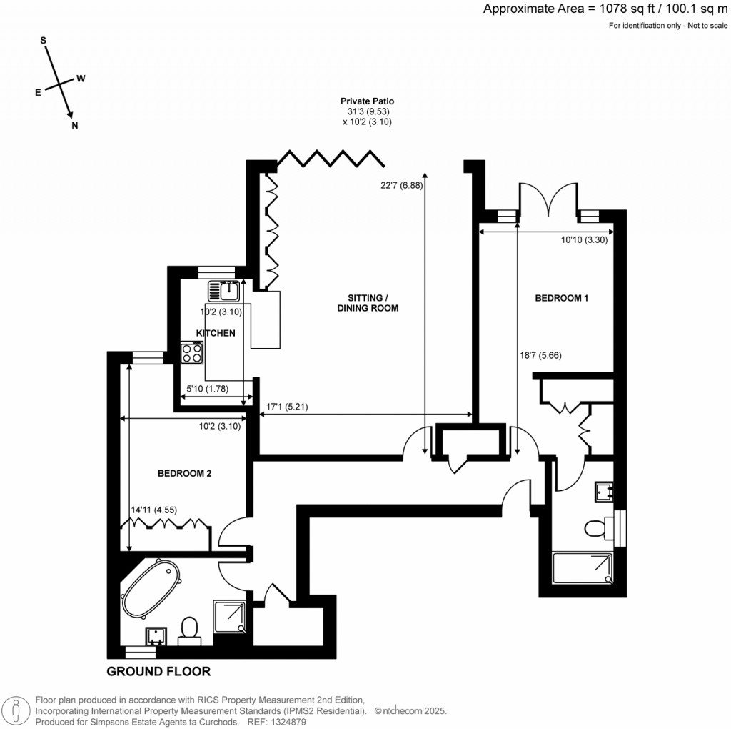 Floorplans For Stoke Road, Cobham, Surrey