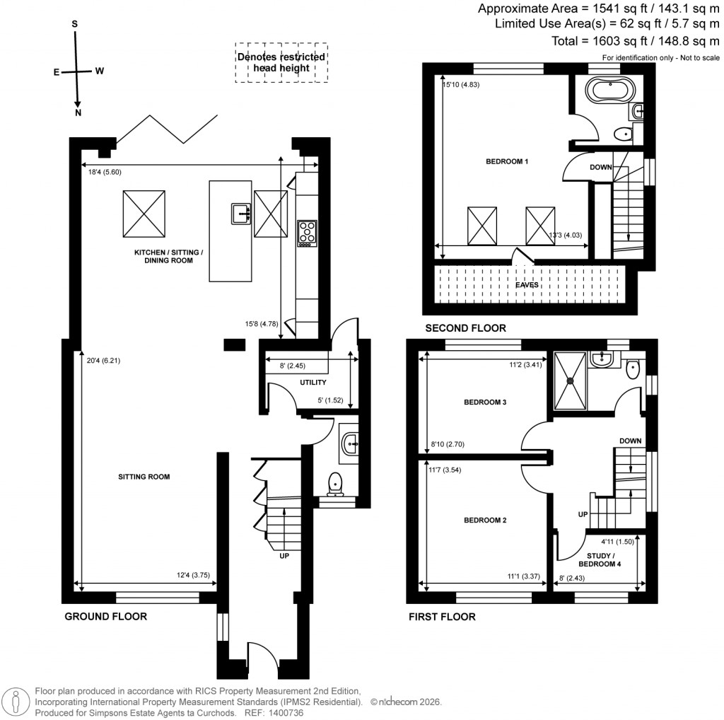 Floorplans For Beauchamp Road, West Molesey, Surrey
