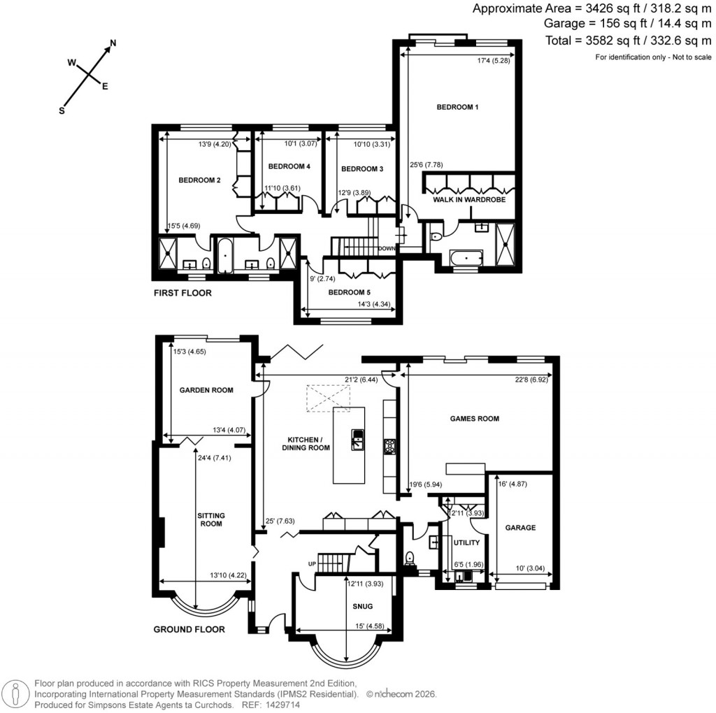 Floorplans For Rookery Close, Fetcham, Surrey