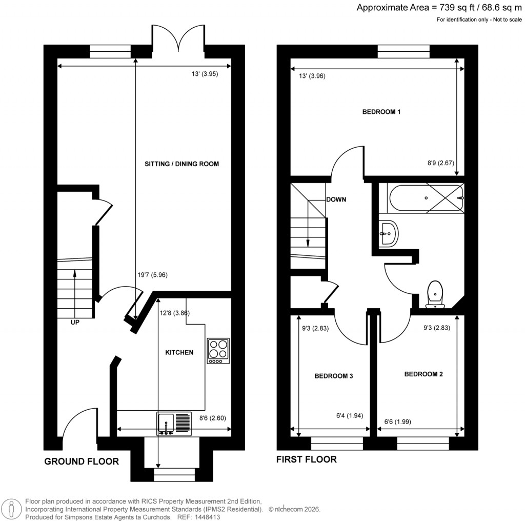 Floorplans For Huntingdon Road, Woking