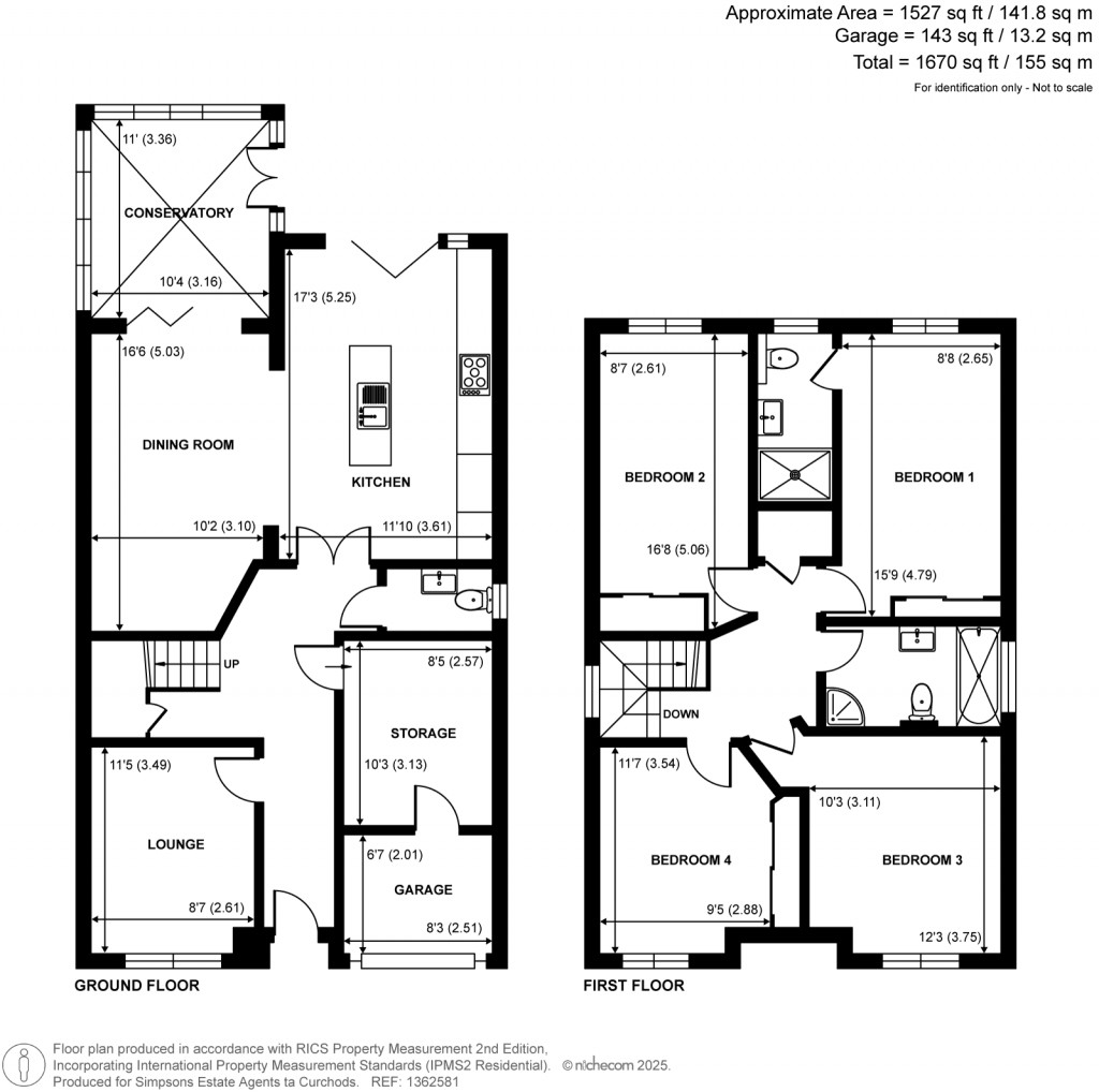 Floorplans For Farleigh Road, New Haw, Surrey