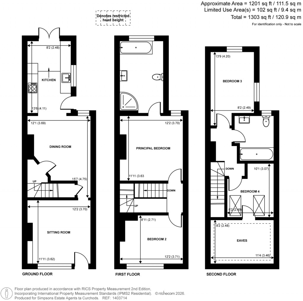 Floorplans For Radnor Road, Weybridge, Surrey