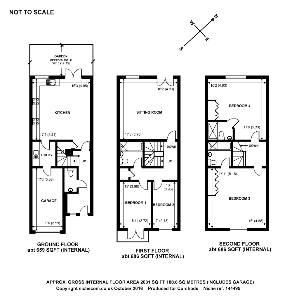 Floorplans For Goodacre Close, Weybridge, Surrey