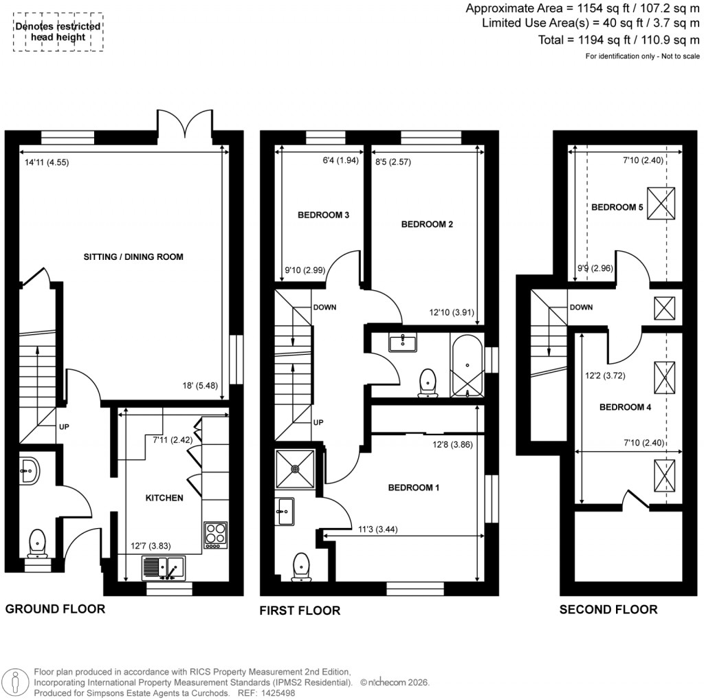 Floorplans For Rowley Close, Pyrford, Surrey