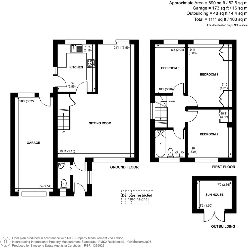 Floorplans For Avon Close, Addlestone, Surrey