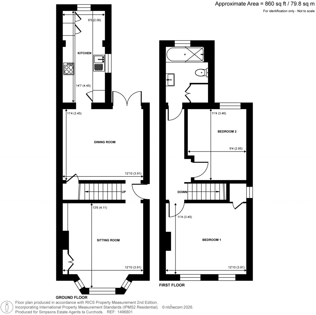 Floorplans For Vale Farm Road, Woking