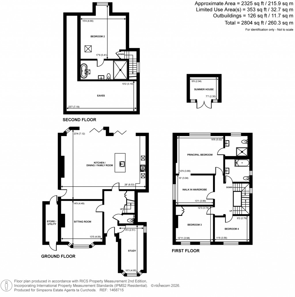 Floorplans For Stoke d'Abernon, Cobham, Surrey