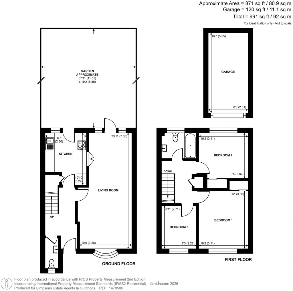 Floorplans For Lindley Road, Walton-On-Thames, Surrey