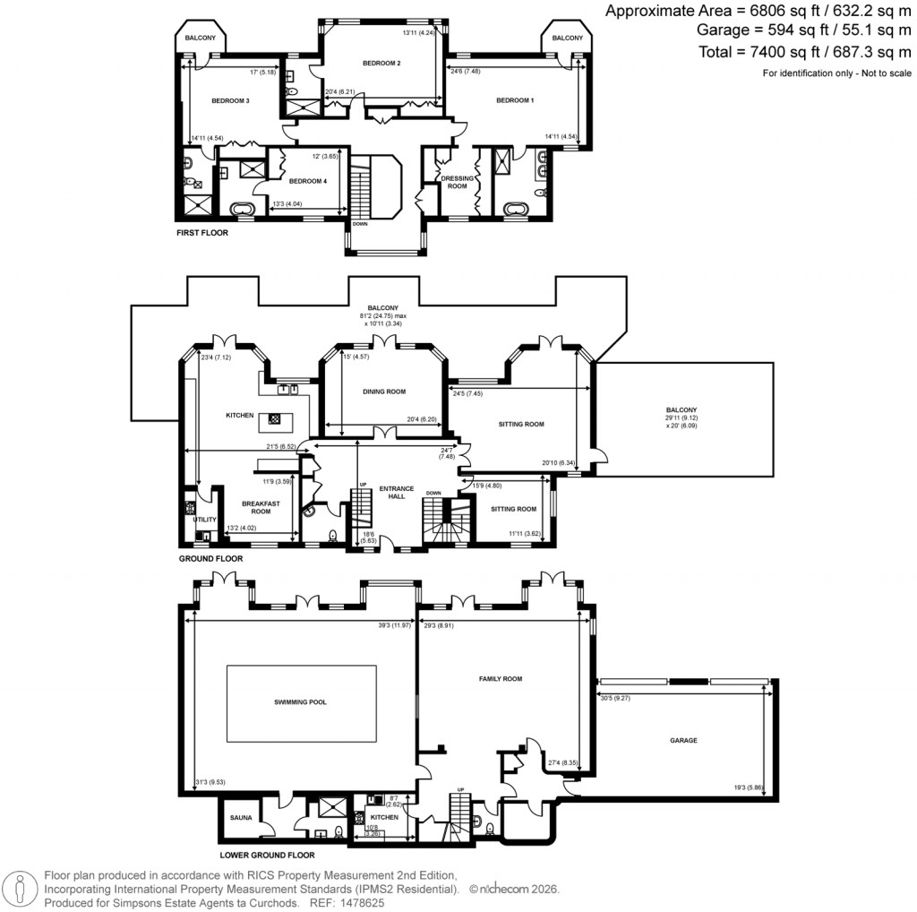 Floorplans For Weybridge, Surrey