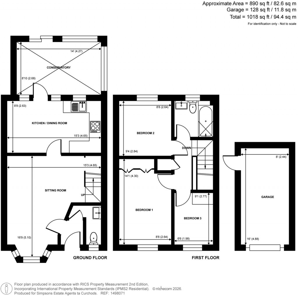 Floorplans For Cater Gardens, Guildford, Surrey
