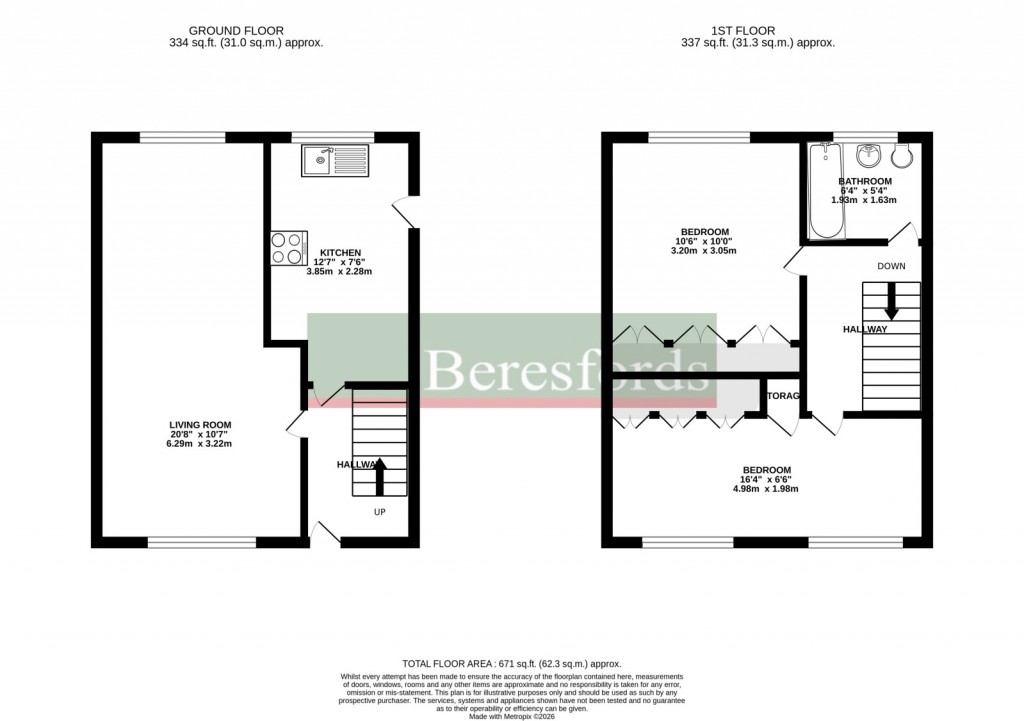 Floorplans For Rettendon Common, Chelmsford, Essex