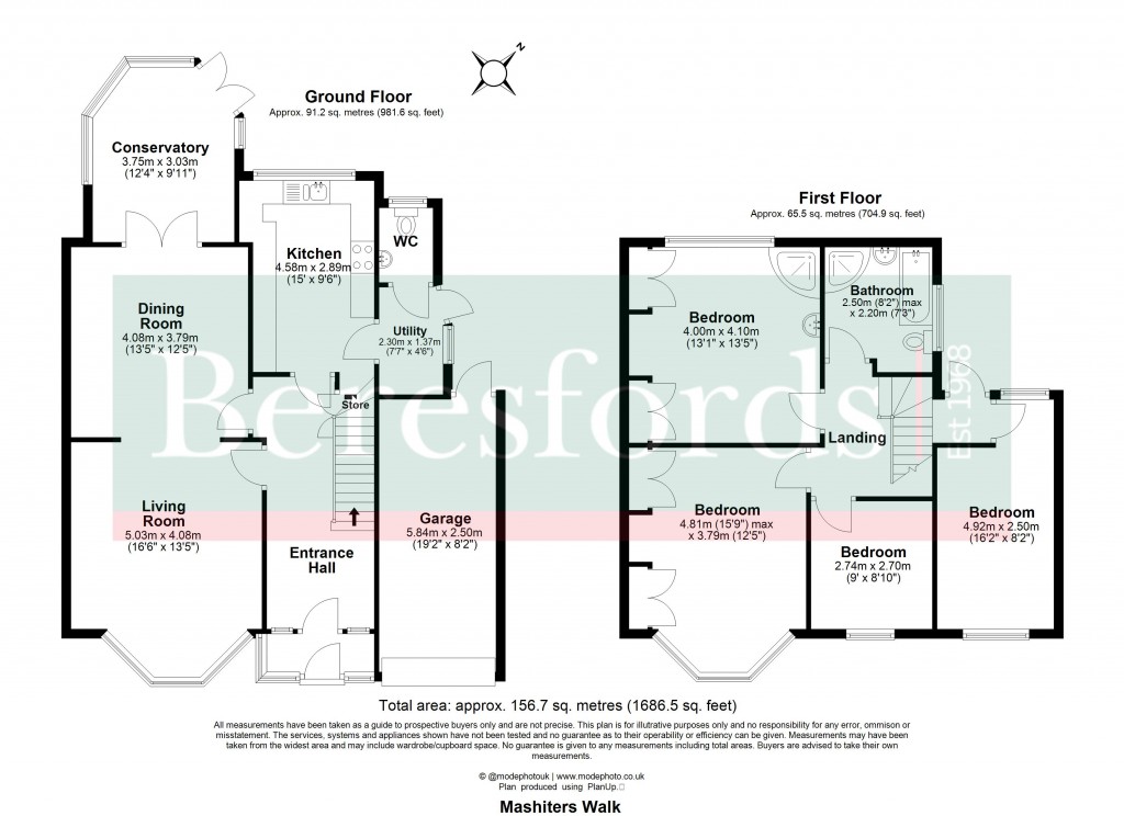 Floorplans For Marshalls Park, Romford