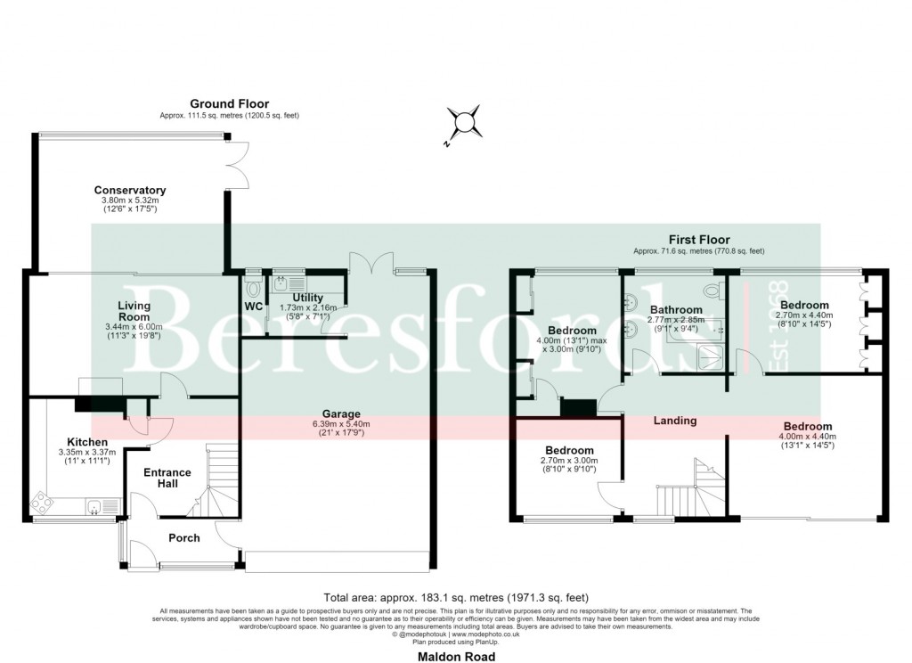 Floorplans For Great Baddow, Chelmsford, Essex