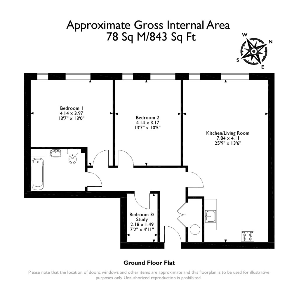 Floorplans For Marina Place, Hampton Wick, Surrey