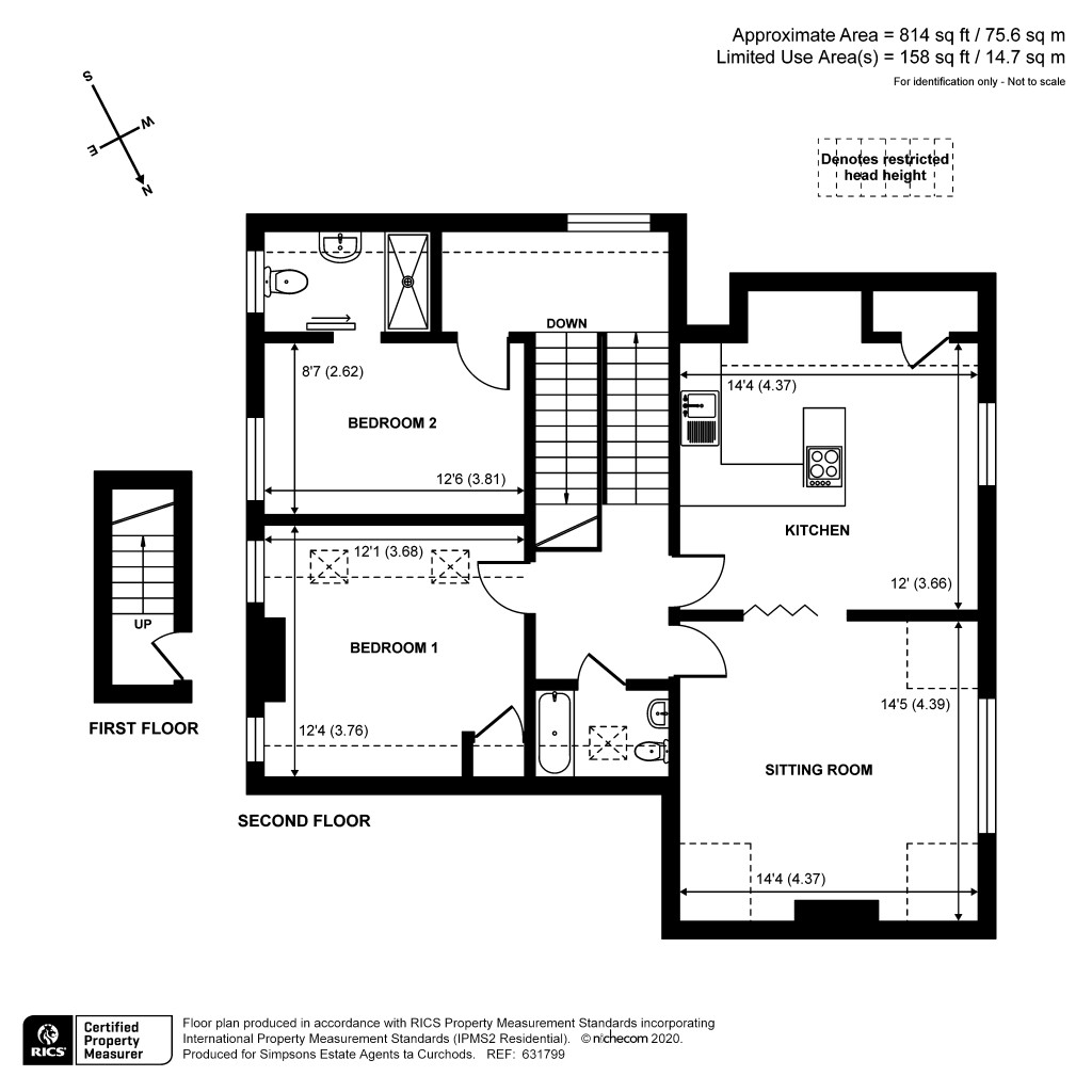Floorplans For Glamorgan Road, Hampton Wick, KT1