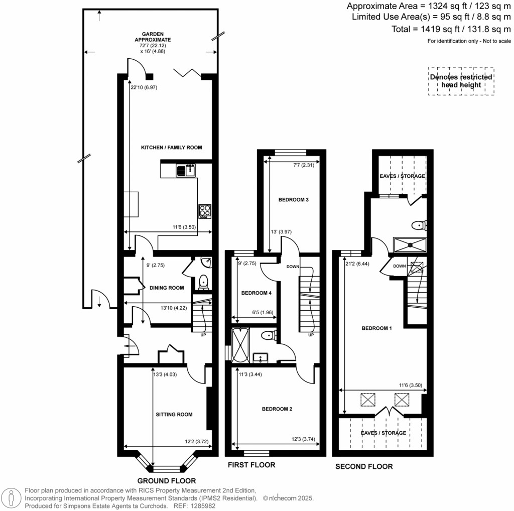 Floorplans For Thorpe Road, Kingston Upon Thames, Surrey